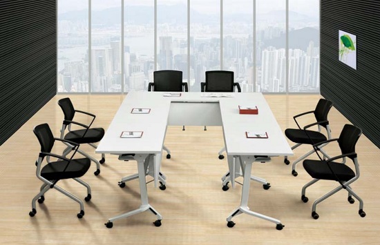 Foldable training table for meeting room