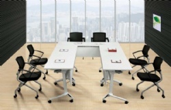 Foldable training table for meeting room