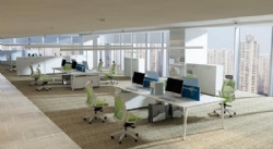 Modern office bench desking workstation