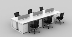 Modern office bench desking workstation